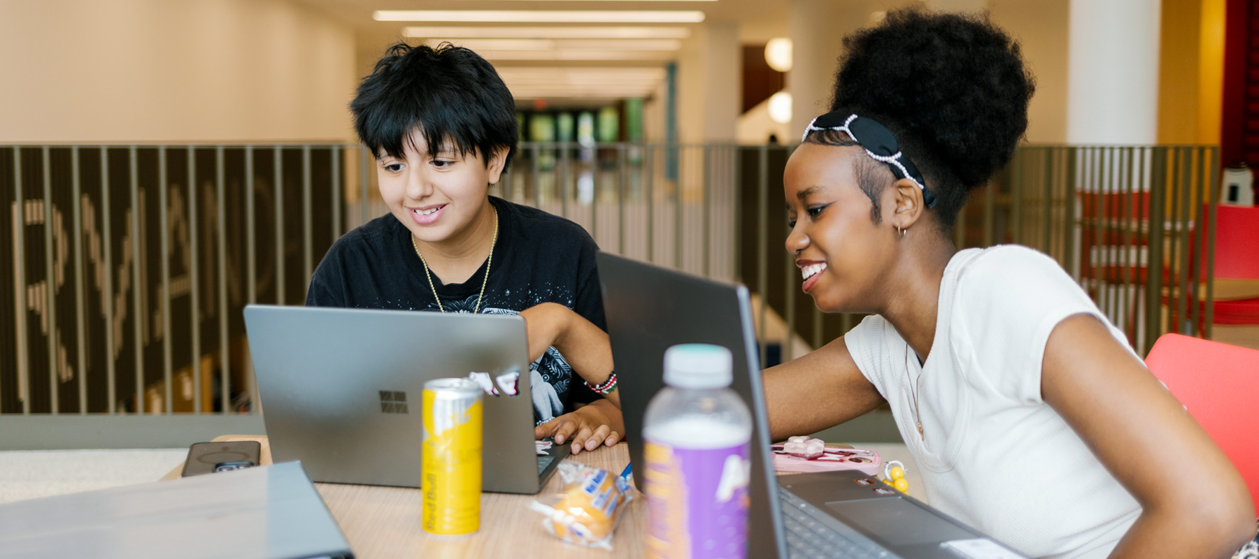 A Normandale student helping another Normandale student.