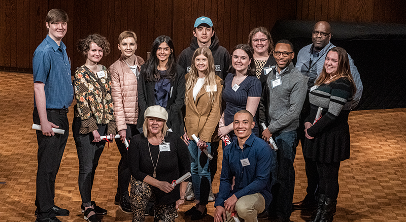 Normandale Scholarship recipients at an event