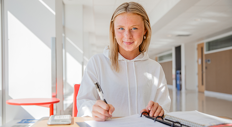 Student at Normandale, one of the largest community colleges in Minnesota. 